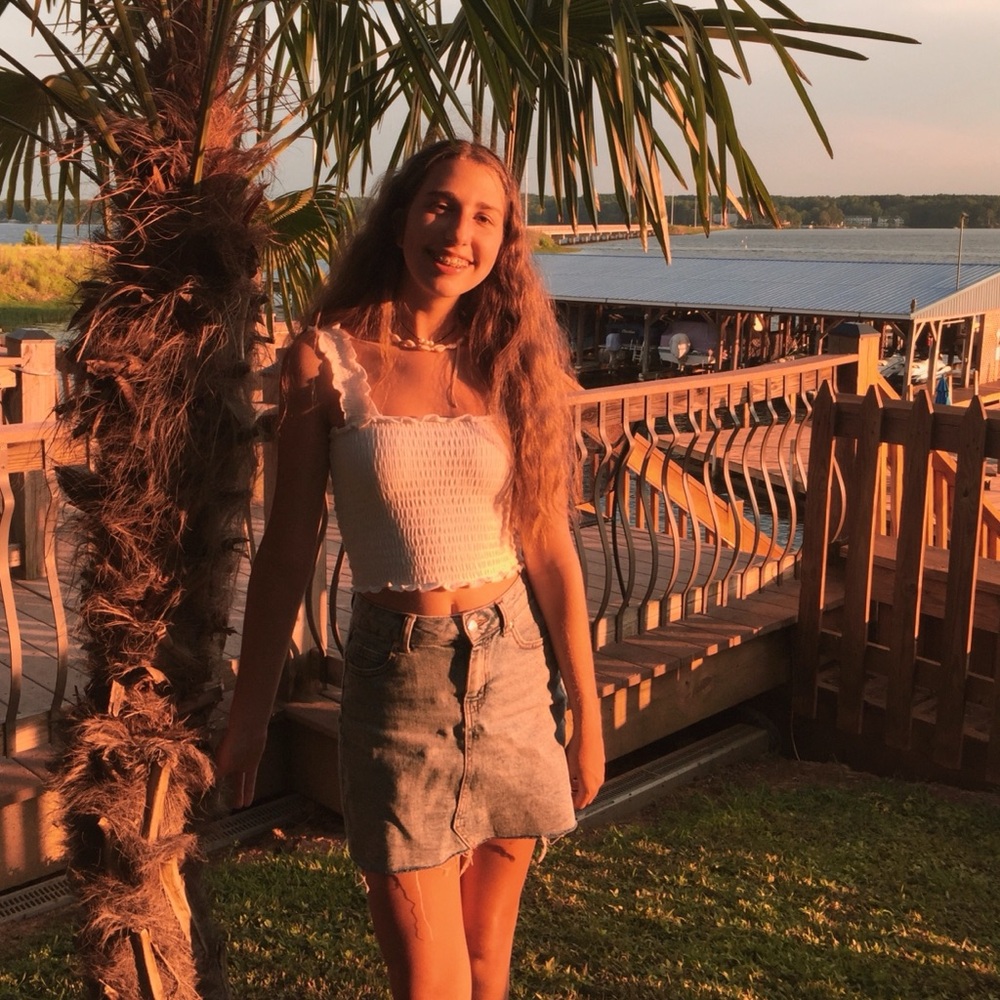 Jean mini skirt